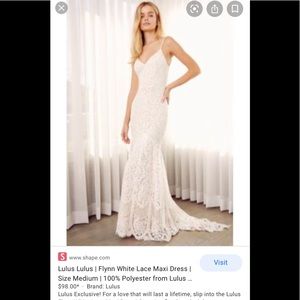 Lulus bridal dress